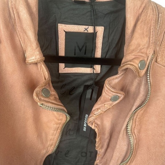 Mauritius Pink Fringe Lamb Leather Jacket Womens Size 6 Western Boho Coat NEW - Picture 11 of 16